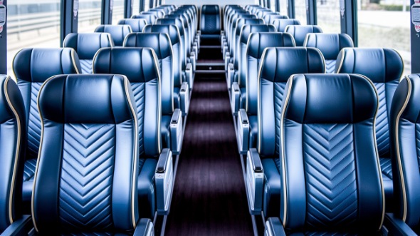 san jose 50 passenger charter bus inside